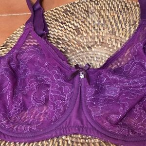 Like New Wacoal Retro Chic 34DD Bra #855186 Purple GREAT LIFT & SEPARATION $68